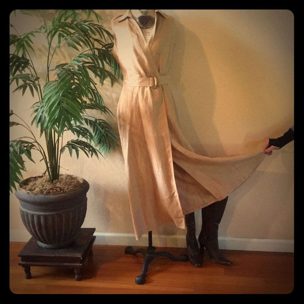 Beautiful 100% linen casual maxi dress!